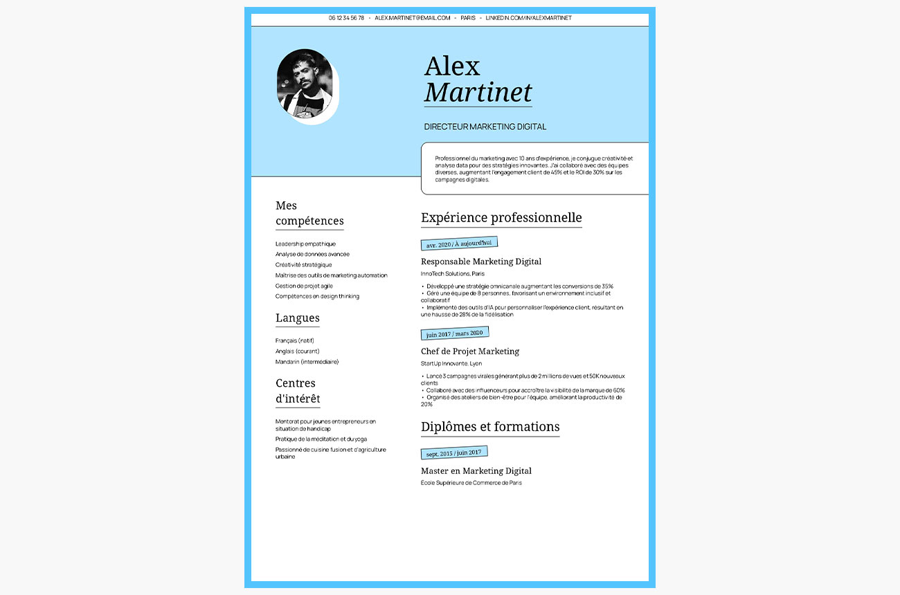 cv homme